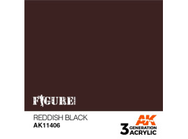 обзорное фото Акриловая краска REDDISH BLACK – КРАСНО-ЧЕРНИЙ ФІГУРИ АК-interactive AK11406 Figure Series