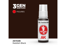 обзорное фото Акриловая краска REDDISH BLACK – КРАСНО-ЧЕРНИЙ ФІГУРИ АК-interactive AK11406 Figure Series