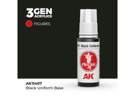 обзорное фото Акриловая краска BLACK UNIFORM BASE –ЧЁРНАЯ УНИФОРМА FIGURES АК-интерактив AK11407 Figure Series