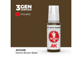 обзорное фото Акриловая краска DOT44 BROWN BASE – КОРИЧНЕВАЯ FIGURES АК-интерактив AK11408 Figure Series