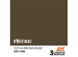 обзорное фото Акриловая краска DOT44 BROWN BASE – КОРИЧНЕВАЯ FIGURES АК-интерактив AK11408 Figure Series
