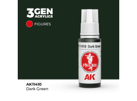 обзорное фото Акрилова фарба DARK GREEN – ТЕМНО-ЗЕЛЕНИЙ FIGURES АК-інтерактив AK11410 Figure Series
