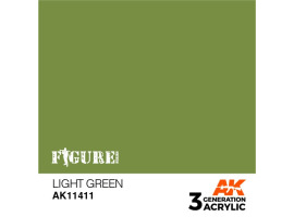 обзорное фото Acrylic paint LIGHT GREEN - FIGURES AK-interactive AK11411 Figure Series