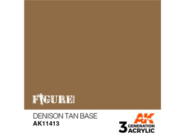 обзорное фото Acrylic paint DENISON TAN BASE FIGURES AK-interactive AK11413 Figure Series