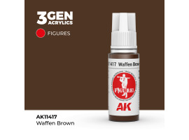обзорное фото Акрилова фарба WAFFEN BROWN – НІМЕЦЬКИЙ КОРИЧНЕВИЙ FIGURE АК-interactive AK11417 Figure Series