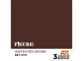 Акрилова фарба WAFFEN RED BROWN – НІМЕЦЬКИЙ ЧЕРВОНО-КОРИЧНЕВИЙ FIGURE АК-interactive AK11419