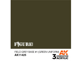 Acrylic paint GRAY BASE GREEN UNIFORM – GRAY GREEN UNIFORM FIGURES AK-interactive AK11425