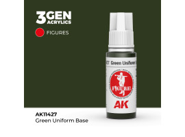 Акрилова фарба GREEN UNIFORM BASE – ЗЕЛЕНА УНІФОРМА FIGURES АК-інтерактив AK11427
