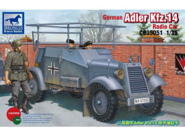 обзорное фото Збірна модель німецького радіо броневика Adler Kfz.14 Бронетехніка 1/35