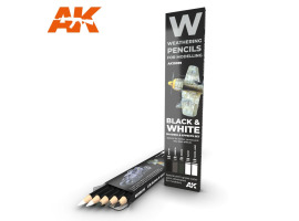 Watercolor pencil set Black and White / Набор карандашей: черный и белый