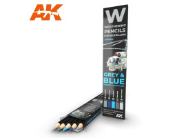Watercolor pencil set Grey and Blue / Набор карандашей: серый и синий