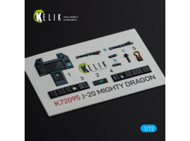 J-20 Mighty Dragon 3D interior decal for Dream Model kit 1/72 KELIK K72095