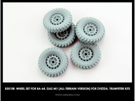 обзорное фото Колеса для БА-64 , ГаЗ-М1 (грунтовая версия) Resin wheels
