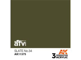 обзорное фото Акриловая краска SLATE NO.34 / Серо-зелёный – AFV АК-интерактив AK11375 AFV Series