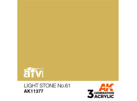обзорное фото Акриловая краска LIGHT STONE NO.61 / Светло - каменный – AFV АК-интерактив AK11377 AFV Series