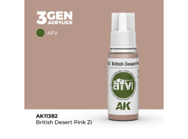 обзорное фото Acrylic paint BRITISH DESERT PINK ZI – AFV AK-interactive AK11382 AFV Series