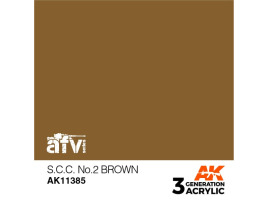 обзорное фото Акриловая краска S.C.C. NO.2 BROWN / Коричневый камуфляжный – AFV АК-интерактив AK11385 AFV Series