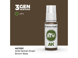 обзорное фото Acrylic paint BRITISH KHARI BROWN BASE WWI AK-interactive AK11301 AFV Series