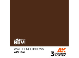 обзорное фото Акрилова фарба WWI FRENCH BROWN / Коричневий (Франція) 1 Світова війна – AFV АК-інтерактив AK11304 AFV Series