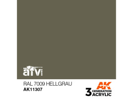 обзорное фото Акриловая краска RAL 7009 HELLGRAU / Светло - серый – AFV АК-интерактив AK11307 AFV Series