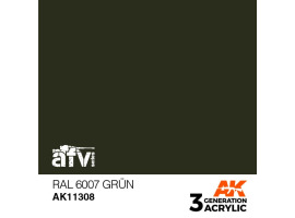 обзорное фото Акриловая краска RAL 6007 GRÜN / Зелёный – AFV АК-интерактив AK11308 AFV Series