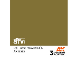 обзорное фото Акрилова фарба RAL 7008 GRAUGRÜN / Сіро-зелений №1 – AFV АК-інтерактив AK11313 AFV Series