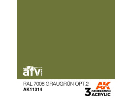 обзорное фото Акриловая краска RAL 7008 GRAUGRÜN OPT 2 / Серо - зелёный №2 – AFV АК-интерактив AK11314 AFV Series