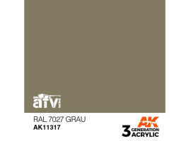 обзорное фото Акрилова фарба RAL 7027 GRAU / Сірий – AFV АК-інтерактив AK11317 AFV Series