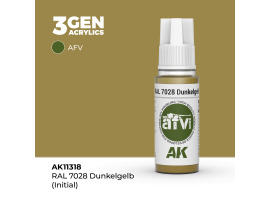 Акрилова фарба RAL 7028 Dunkelgelb (Initial) / Темно-жовтий (ранній) – AFV АК-інтерактив AK11318