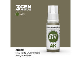 Акрилова фарба RAL 7028 DUNKELGELB AUSGABE 1944 Жовто-коричневий – AFV АК-interactive AK11319