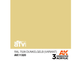 обзорное фото Акрилова фарба RAL 7028 DUNKELGELB (VARIANT) / Темно-жовтий – AFV АК-інтерактив AK11320 AFV Series