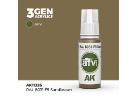 Акрилова фарба RAL 8031 F9 SANDBRAUN / Пісочно-коричневий – AFV АК-інтерактив AK11326