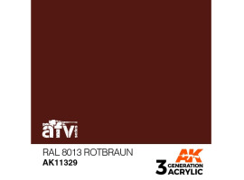 обзорное фото Акриловая краска RAL 8013 ROTBRAUN / Красно - коричневый – AFV АК-интерактив AK11329 AFV Series