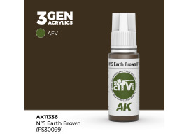 обзорное фото Акрилова фарба Nº5 EARTH BROWN / Коричнева земля – AFV (FS30099) АК-інтерактив AK11336 AFV Series
