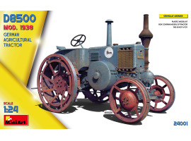 Сборная модель 1/24 Немецкий сельскохозяйственный трактор D8500, модификация 1938 года Miniart 24001