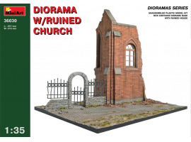 обзорное фото DIORAMA w/RUINED CHURCH Buildings 1/35