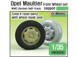 обзорное фото German Opel Maultier Sagged Front Wheel set ( for Dragon/Italeri 1/35) Смоляные колёса