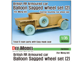обзорное фото British RR Armoured car balloon Sagged Wheel set- Late ( for Meng 1/35) Смоляные колёса