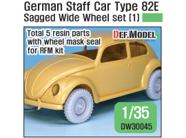обзорное фото German Staff Car Type 82E Wheel set 01-Wide(contienetal) ( for RFM 1/35) Resin wheels