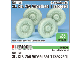 обзорное фото German Sd.Kfz.254 Sagged Wheel set 01 ( for Hobbyboss 1/35) Resin wheels