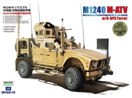 обзорное фото Сборная модель 1/72 Бронеавтомобиль U.S. M-ATV M1240 MRAP с турелью O-GPK T-Model GH72A01-20 Rebox Автомобили 1/72