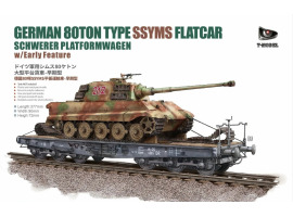 обзорное фото Німецька важка платформа-вагон 1/35 типу SSyms вантажопідйомністю 80 тонн   (версія з фототравленням) T-Model TK3501AG Залізниця 1/35