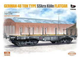 обзорное фото Немецкая платформа-вагон 1/35 типа SSyms грузоподъемностью 48 тонн T-Model TK3504C Железная дорога 1/35