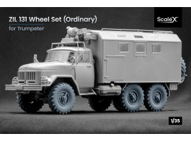 обзорное фото Набір коліс для ЗІЛ 131 від Trumpeter ScaleX WM 35018 Колеса