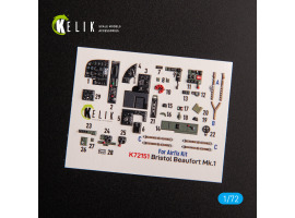 Bristol Beaufort Mk.1 3D decal interior for Airfix kit 1/72 KELIK K72151