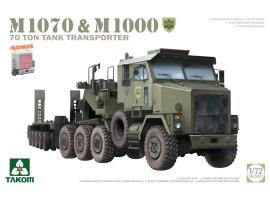 Scale model 1/72 American tank transporter M1070&M1000 70 tons Takom 5021