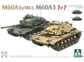 Scale models 1/72 tanks "Patton" M60A1 w/ERA & M60A3 Takom 5022