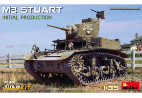 Scale model 1/35 Tank M3 Stuart, initial release with interior MiniArt 35401