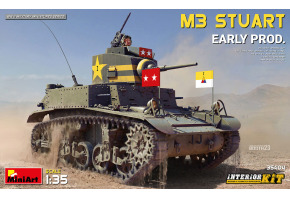 Scale model 1/35 Tank M3 Stuart, early release with interior MiniArt 35404