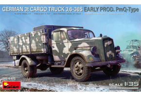 Сборная модель 1/35 Немецкий 3-тонный грузовой автомобиль 3,6-36S раннего выпуска, тип PmQ МиниАрт